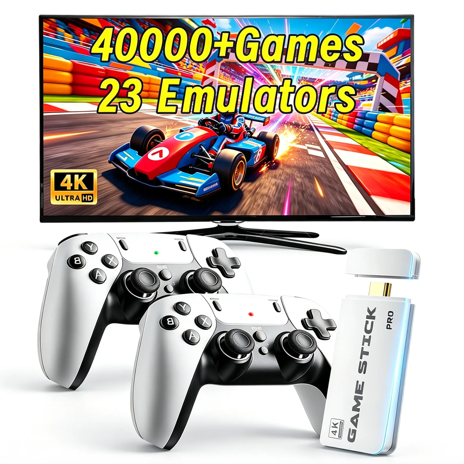 Retro Gaming N64 - M15 Retro-Spielekonsole mit 4K-HDMI-Ausgang, 64 GB