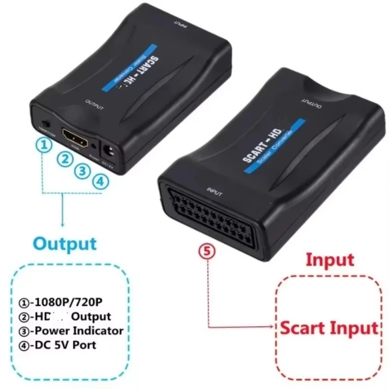 USB-betriebener SCART-zu-HD-Ko – Scart To Hdmi Bewertung und Preis